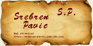 Srebren Pavić vizit kartica